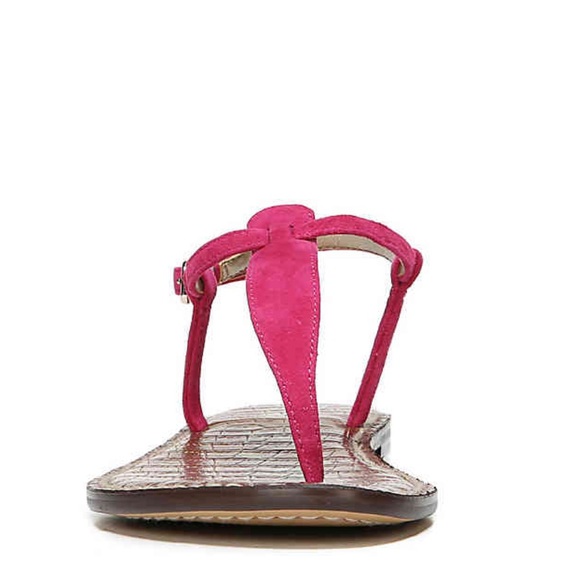 Pink Genuine Suede T Strap Iconic Classic Sandal - Picture 3 of 4